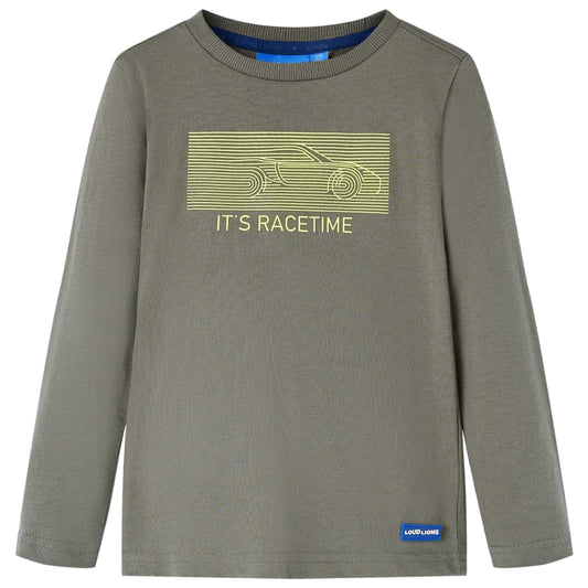 Dětské Tričko S Dlouhým Rukávem Khaki 104