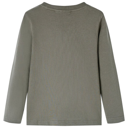 Dětské Tričko S Dlouhým Rukávem Khaki 104