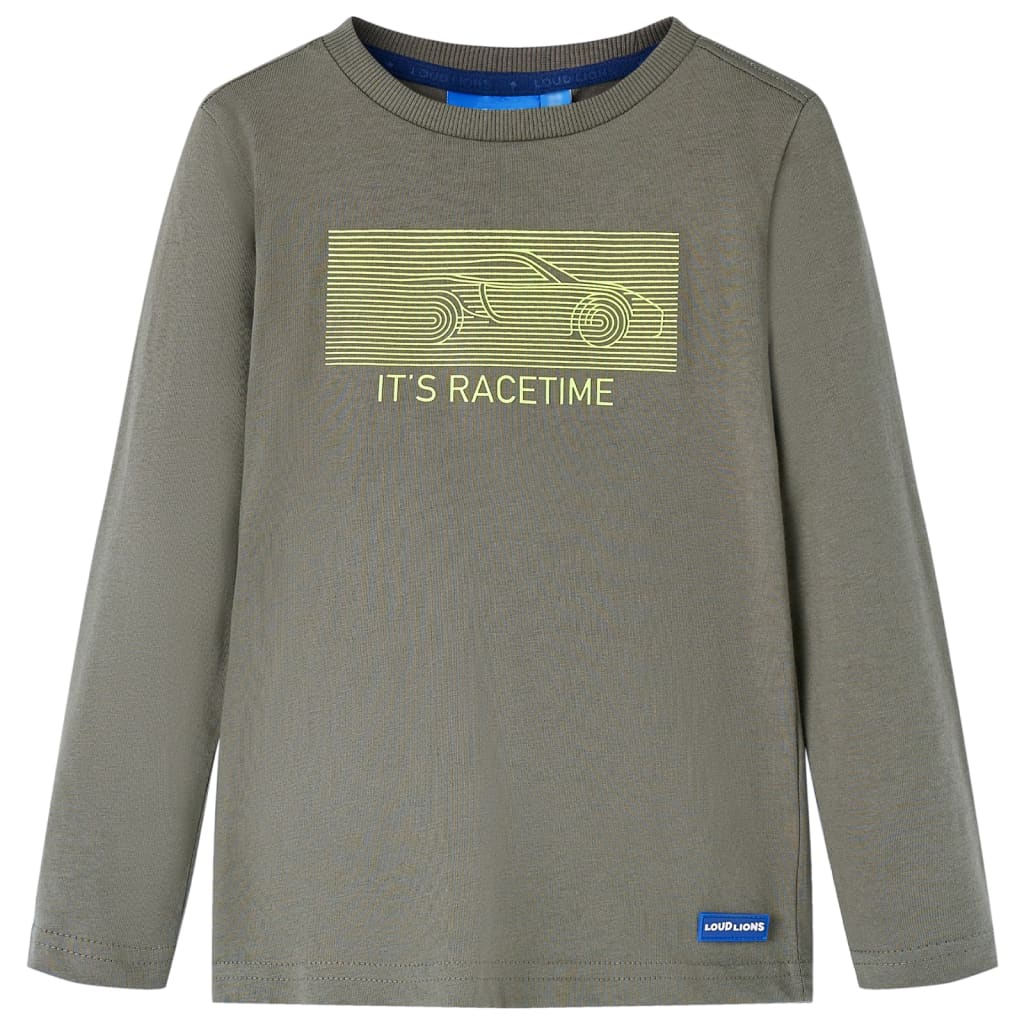 Dětské Tričko S Dlouhým Rukávem Khaki 104