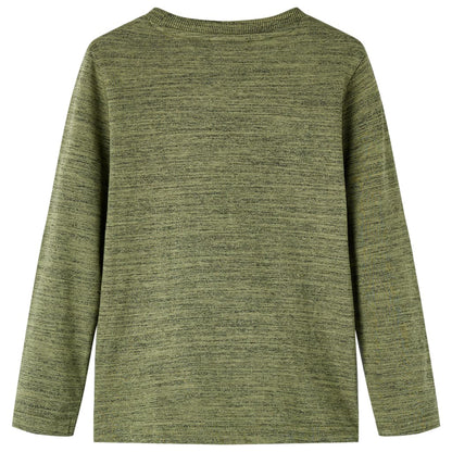 Dětské Tričko S Dlouhým Rukávem Khaki Melanž 104