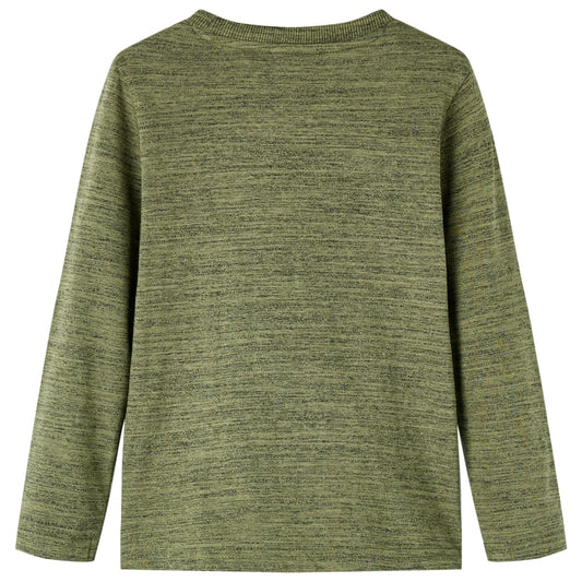 Dětské Tričko S Dlouhým Rukávem Khaki Melanž 104
