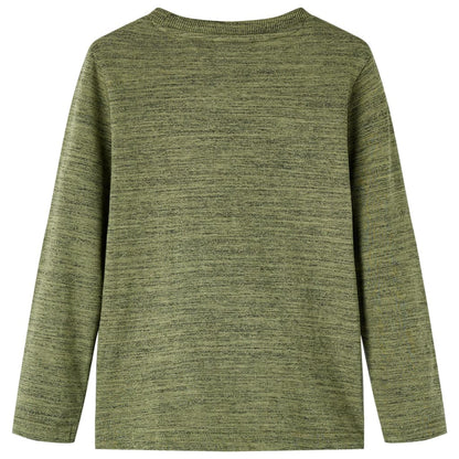 Dětské Tričko S Dlouhým Rukávem Khaki Melanž 128