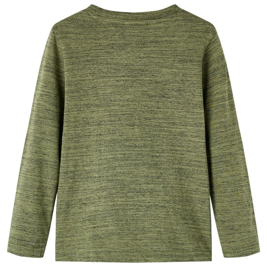 Dětské Tričko S Dlouhým Rukávem Khaki Melanž 128