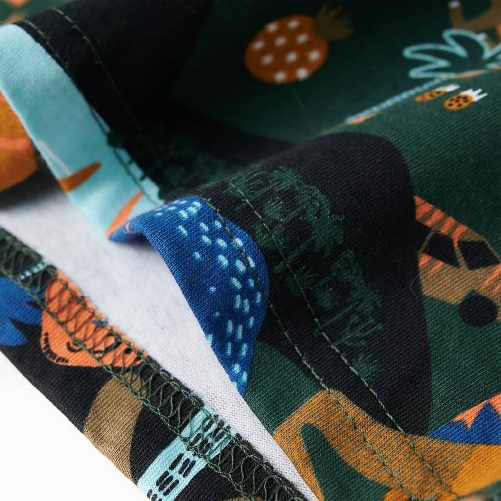 Dětské Pyžamo S Dlouhým Rukávem Tmavě Zelené 92