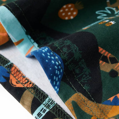 Dětské Pyžamo S Dlouhým Rukávem Tmavě Zelené 92