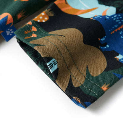 Dětské Pyžamo S Dlouhým Rukávem Tmavě Zelené 92