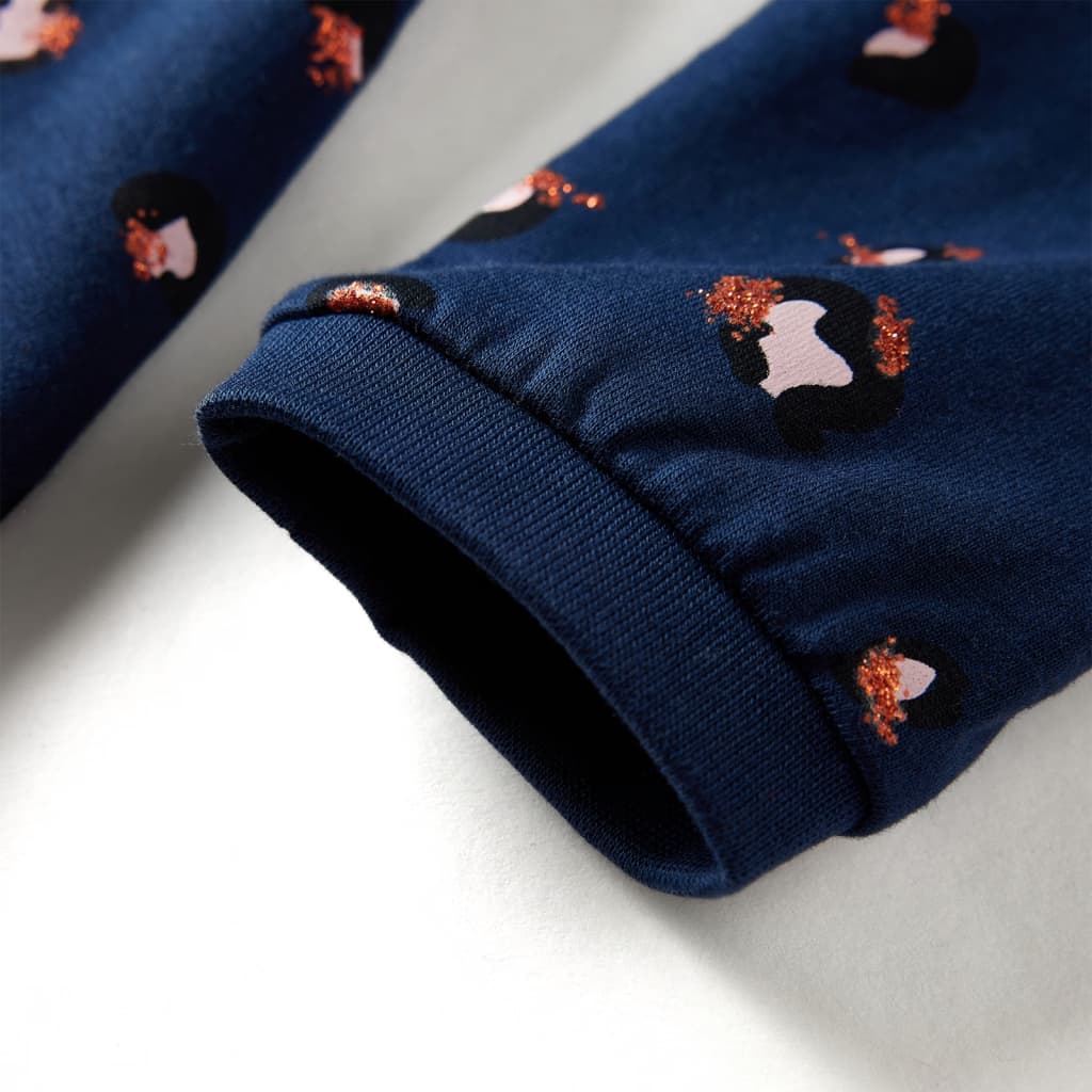 Dětské Šaty S Dlouhým Rukávem Námořnicky Modré 140