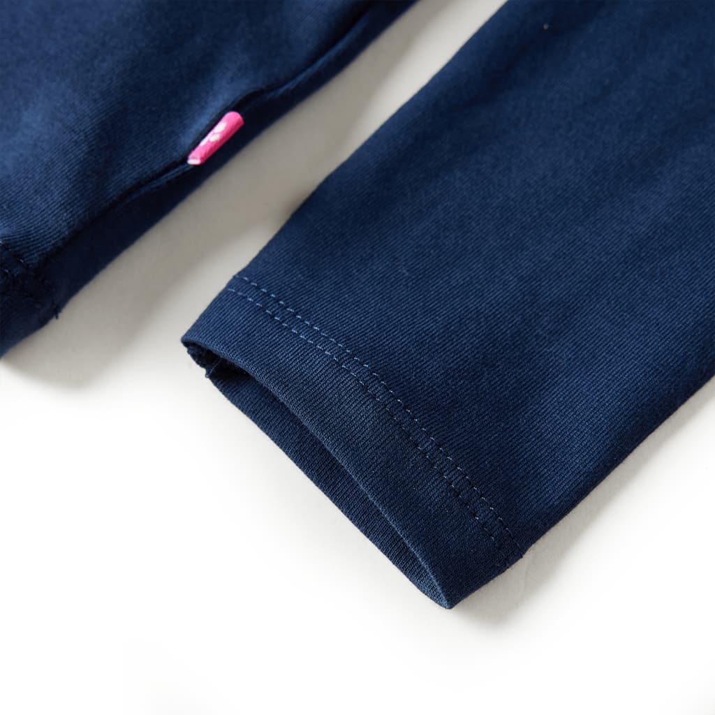 Dětské Tričko S Dlouhým Rukávem Námořnicky Modré 116