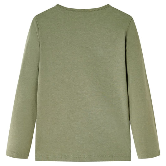 Dětské Tričko S Dlouhým Rukávem Khaki 104