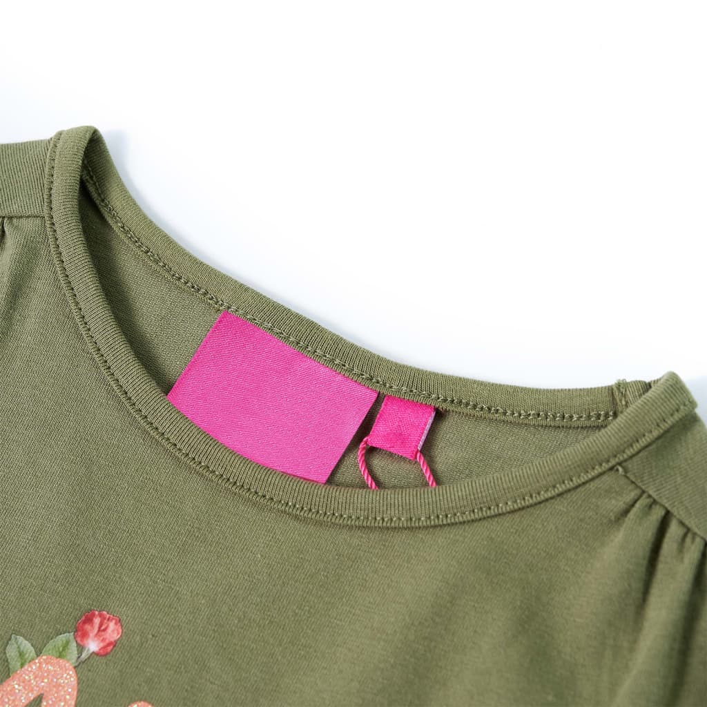 Dětské Tričko S Dlouhým Rukávem Khaki 104