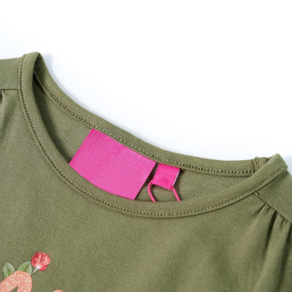 Dětské Tričko S Dlouhým Rukávem Khaki 104
