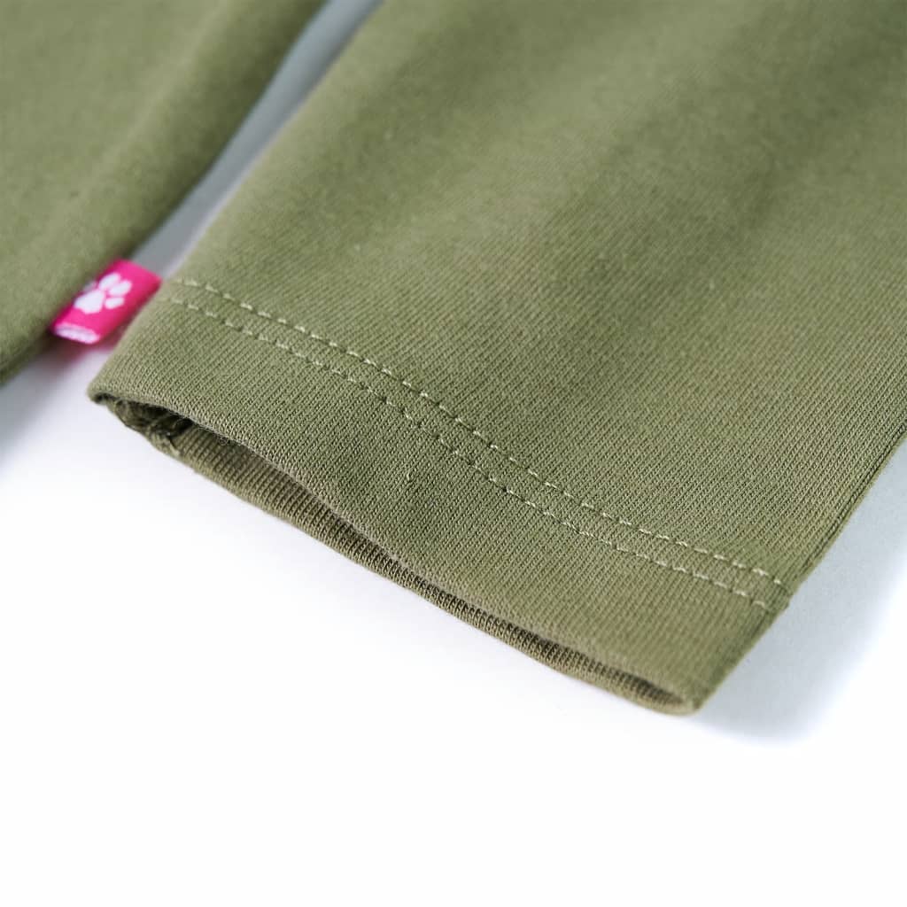 Dětské Tričko S Dlouhým Rukávem Khaki 104