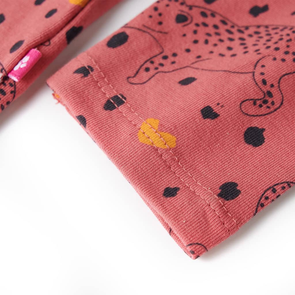 Dětské Pyžamo S Dlouhým Rukávem Starorůžové 116