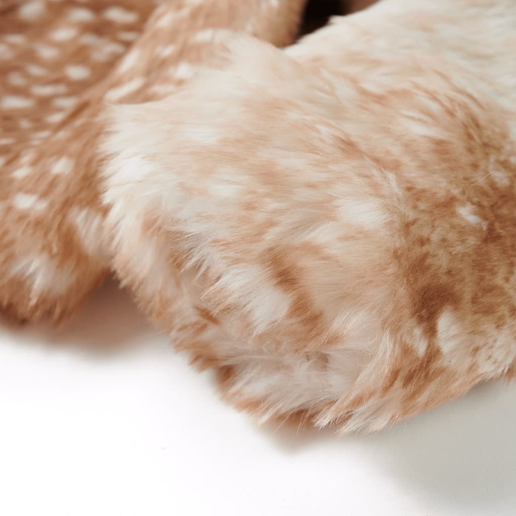 Dětský Kabát Umělá Kožešina Koňakový 92