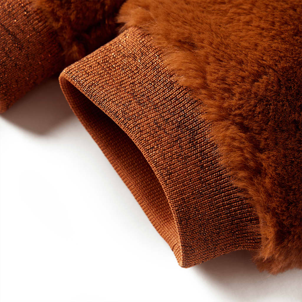 Dětská Bunda S Kapucí Umělá Kožešina Koňaková 104