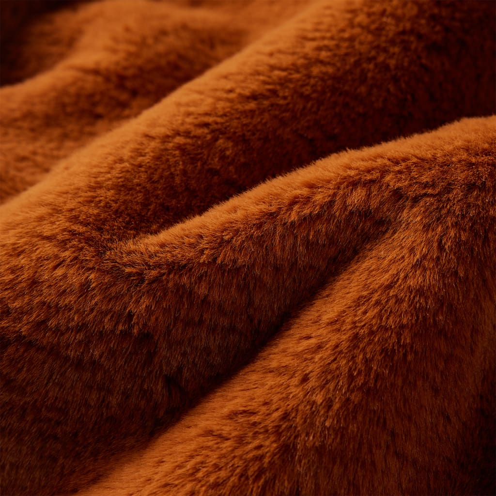 Dětská Bunda S Kapucí Umělá Kožešina Koňaková 104