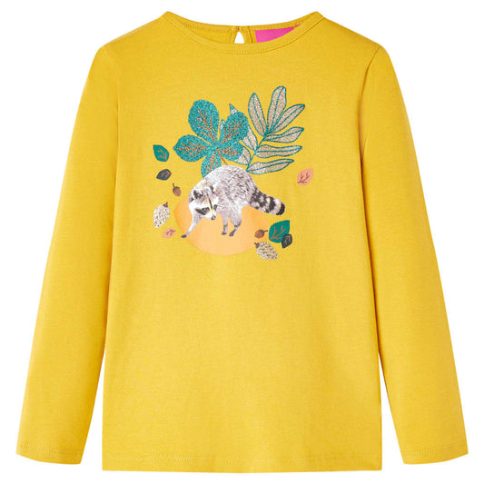 Dětské Tričko S Dlouhým Rukávem Okrové 140