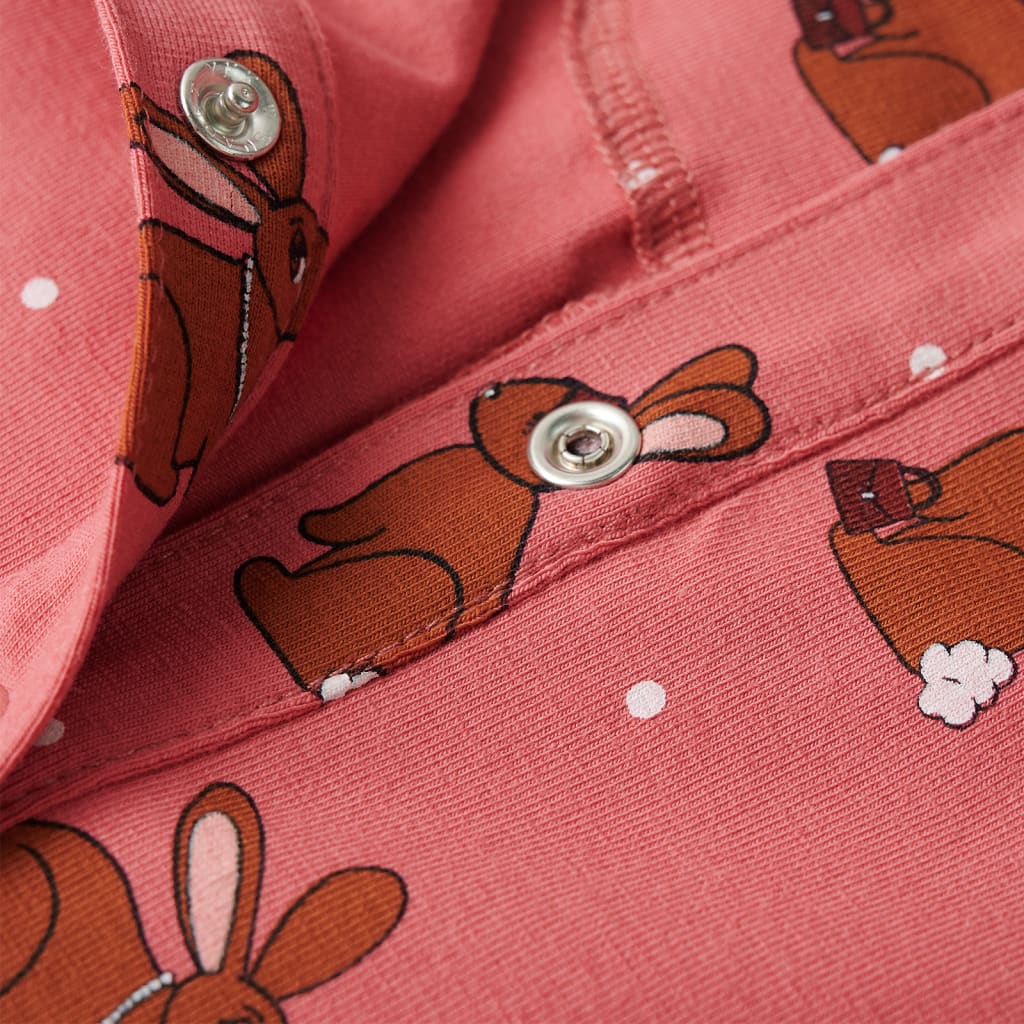 Dětský Overal Na Spaní S Kapucí Starorůžový 92