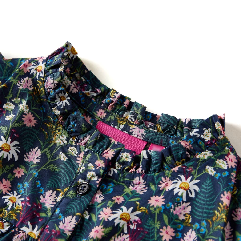 Dětské Šaty S Dlouhým Rukávem Tmavě Modré 140