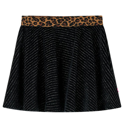 Dětská Sukně S Leopardím Pasem Černá 116
