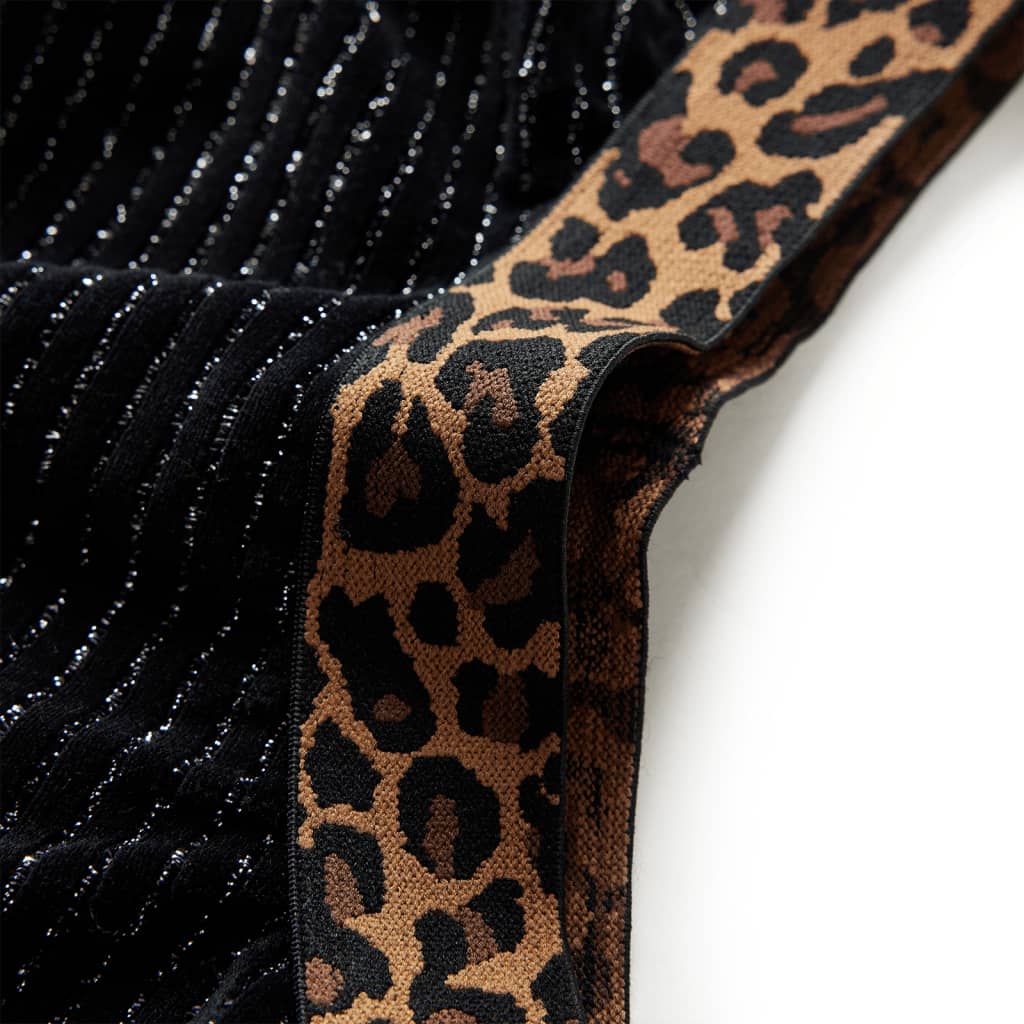 Dětská Sukně S Leopardím Pasem Černá 116