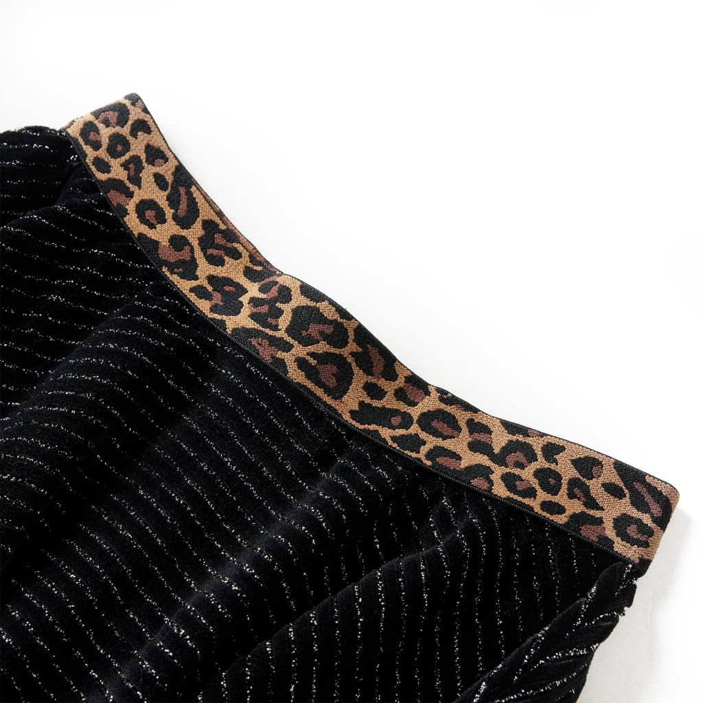 Dětská Sukně S Leopardím Pasem Černá 128