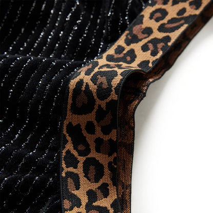Dětská Sukně S Leopardím Pasem Černá 128