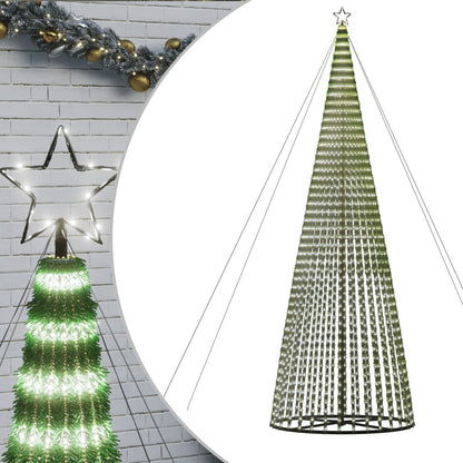 Led Vánoční Stromek 1544 Studených Bílých Led Diod 500 Cm