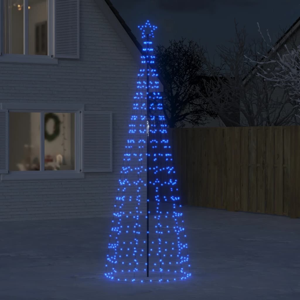 Led Vánoční Stromek S Hroty 570 Modrých Led
