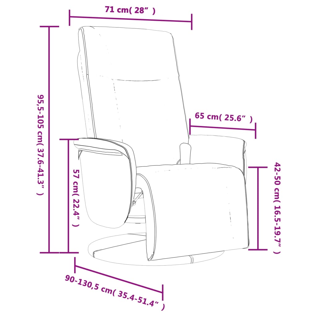 Masážní Polohovací Křeslo S Podnožkou Šedé Umělá Kůže
