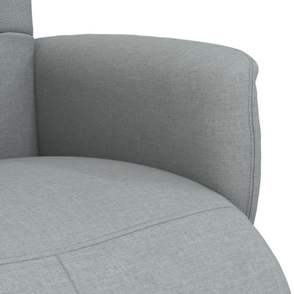 Polohovací Křeslo S Podnožkou Světle Šedé Textil