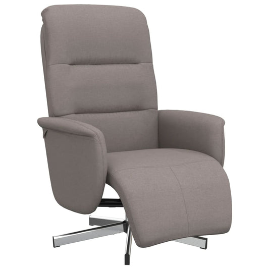 Polohovací Křeslo S Podnožkou Taupe Textil