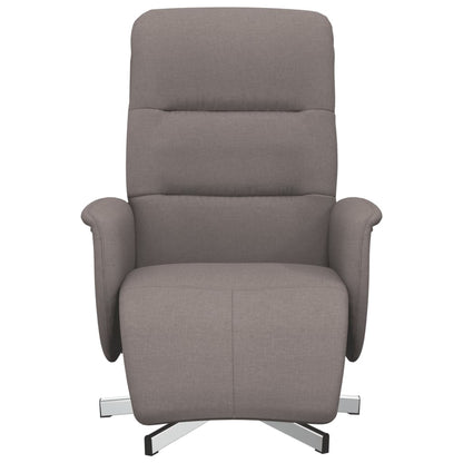 Polohovací Křeslo S Podnožkou Taupe Textil