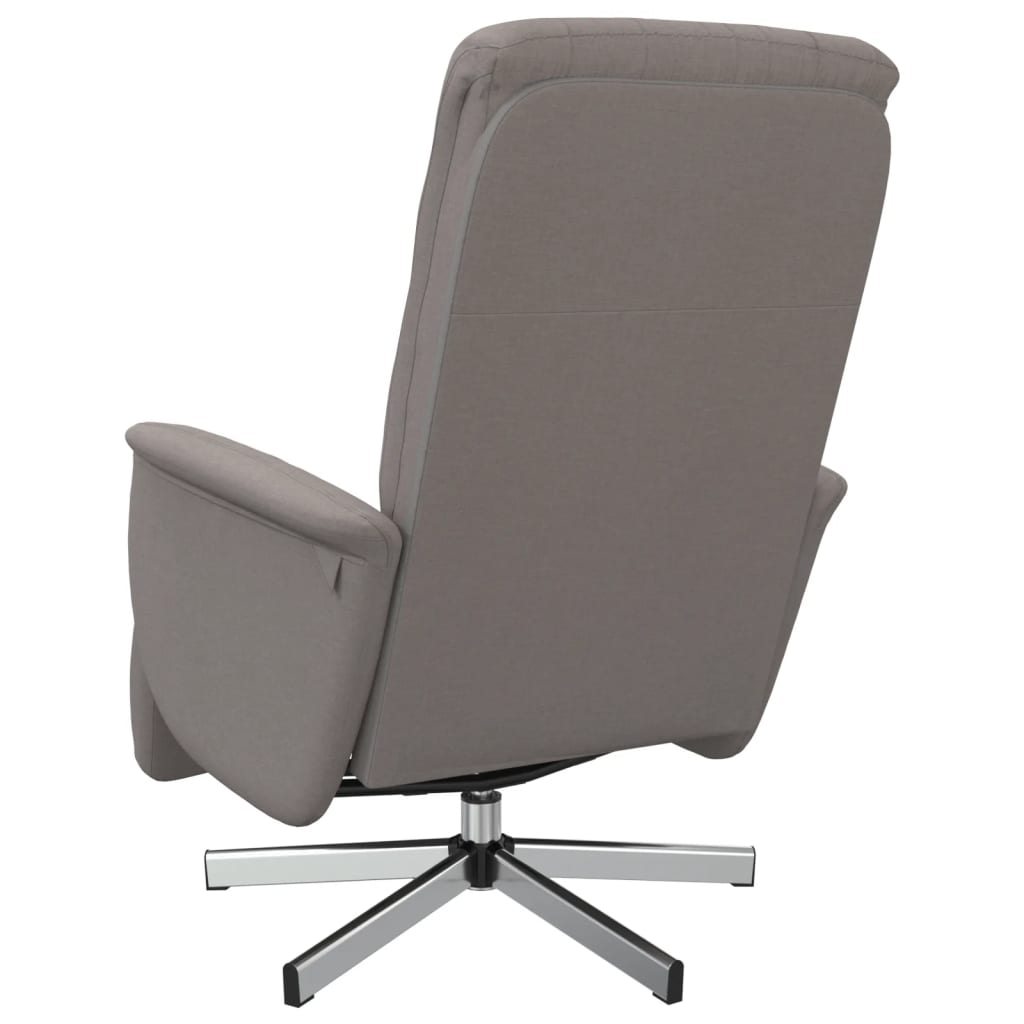 Polohovací Křeslo S Podnožkou Taupe Textil