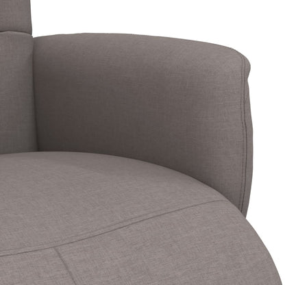Polohovací Křeslo S Podnožkou Taupe Textil