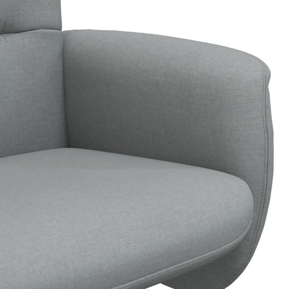 Polohovací Křeslo S Podnožkou Světle Šedé Textil