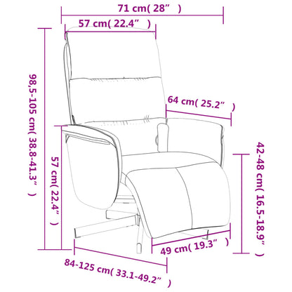 Masážní Polohovací Křeslo S Podnožkou Hnědé Textil