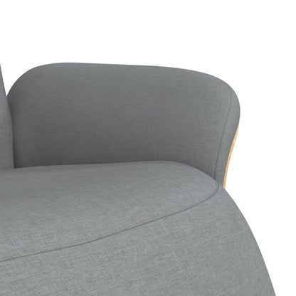 Polohovací Křeslo S Podnožkou Světle Šedé Textil