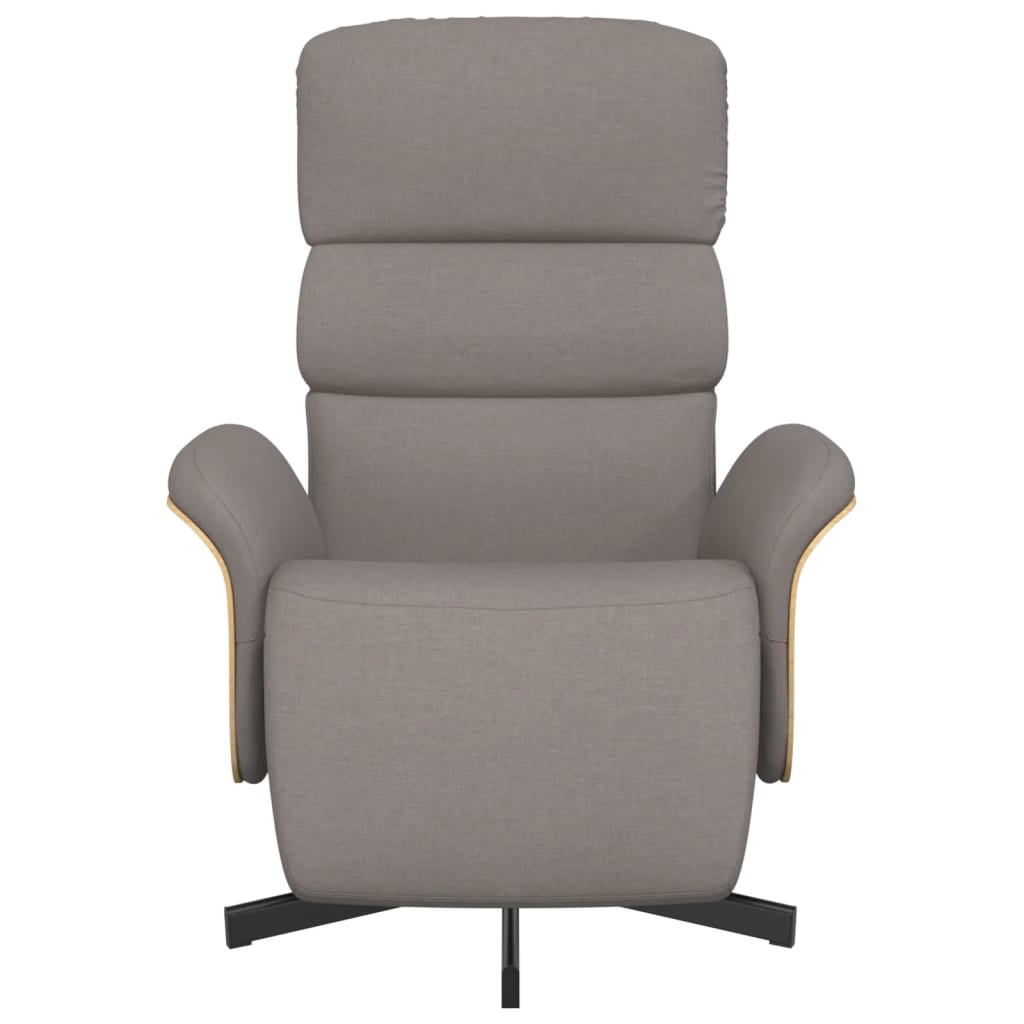 Polohovací Křeslo S Podnožkou Taupe Textil