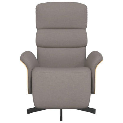 Polohovací Křeslo S Podnožkou Taupe Textil