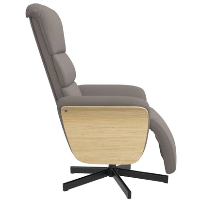 Polohovací Křeslo S Podnožkou Taupe Textil