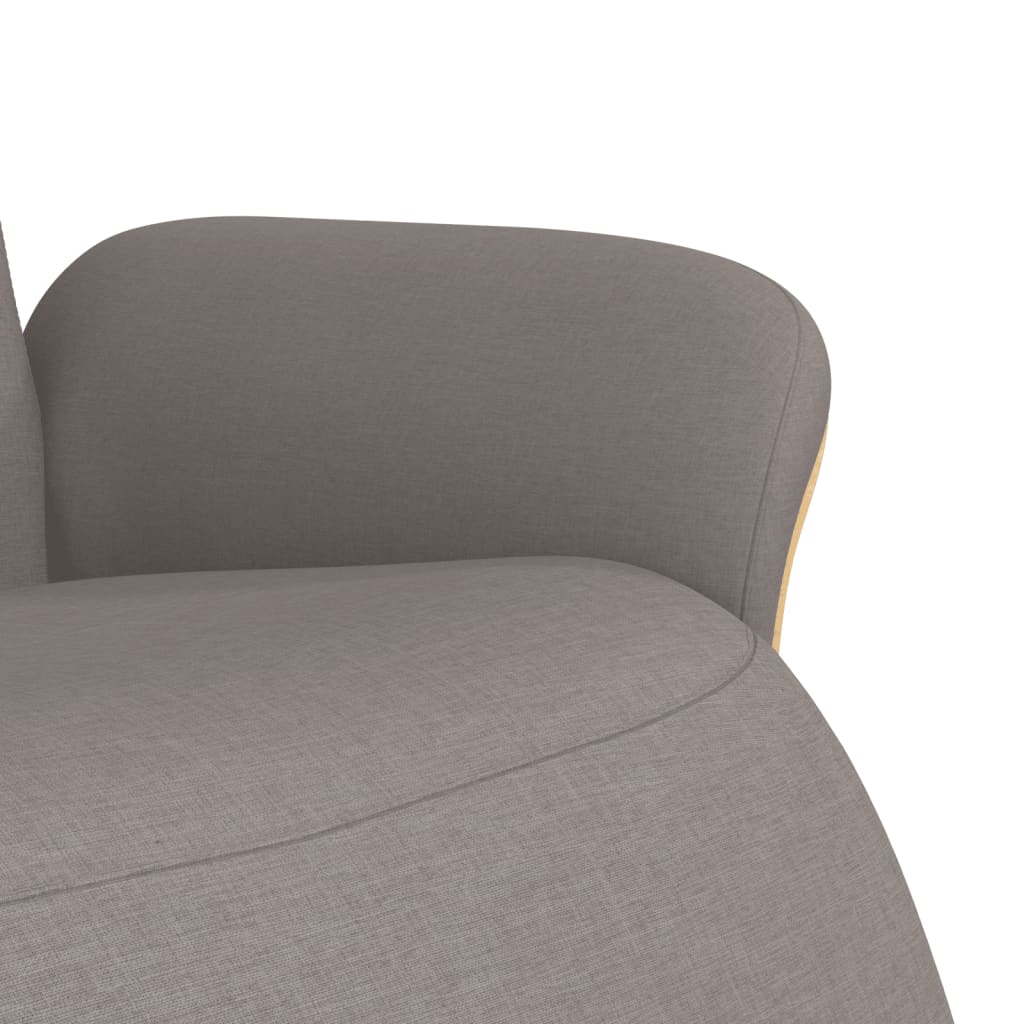 Polohovací Křeslo S Podnožkou Taupe Textil