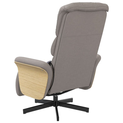 Masážní Polohovací Křeslo S Podnožkou Taupe Textil