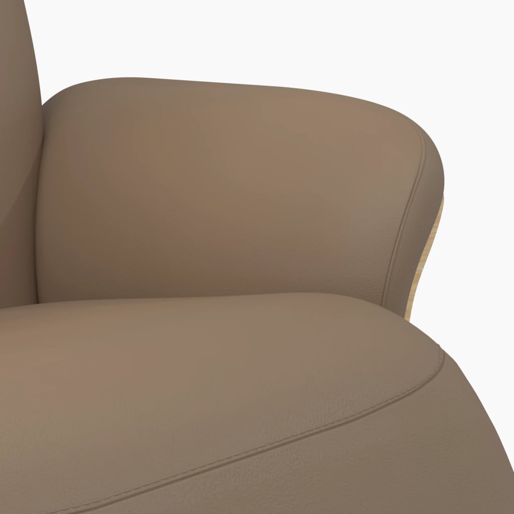 Polohovací Křeslo S Podnožkou Cappuccino Umělá Kůže