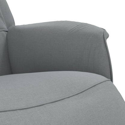 Polohovací Křeslo S Podnožkou Světle Šedé Textil