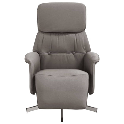 Polohovací Křeslo S Podnožkou Taupe Textil