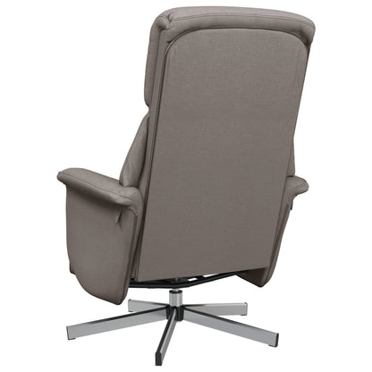 Polohovací Křeslo S Podnožkou Taupe Textil