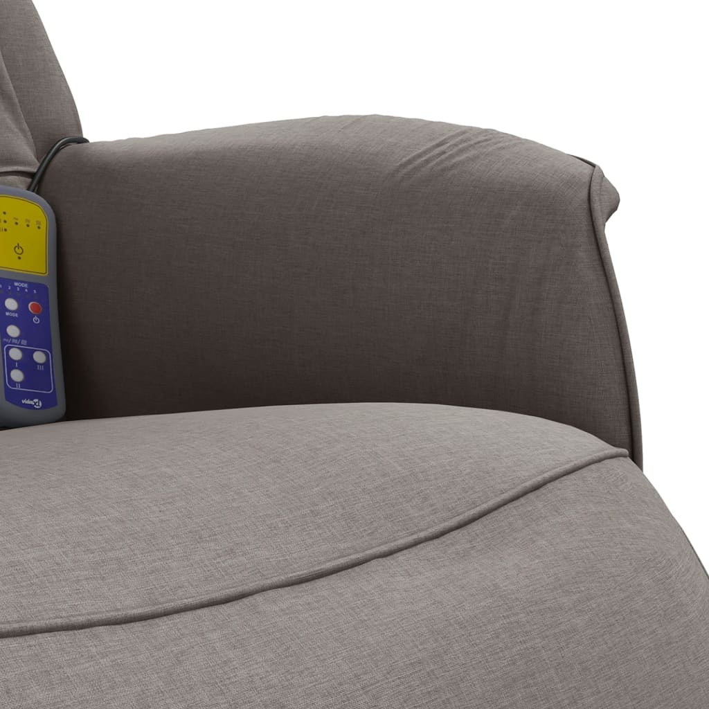 Masážní Polohovací Křeslo S Podnožkou Textil