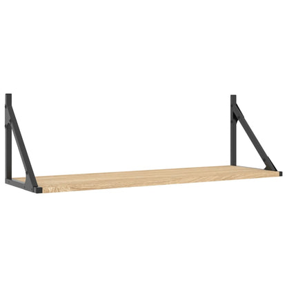 Nástěnné Police 2 Ks 80X25X25,5 Cm Kompozitní Dřevo Dub Sonoma