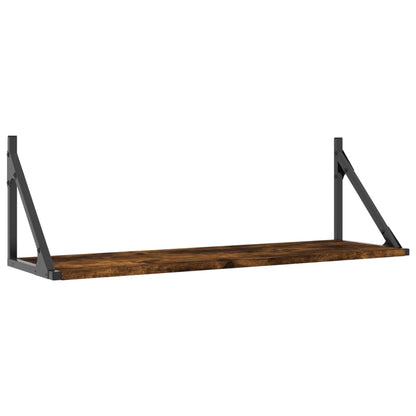 Nástěnné Police 2 Ks 80X25X25,5 Cm Kompozitní Dřevo Kouřový Dub